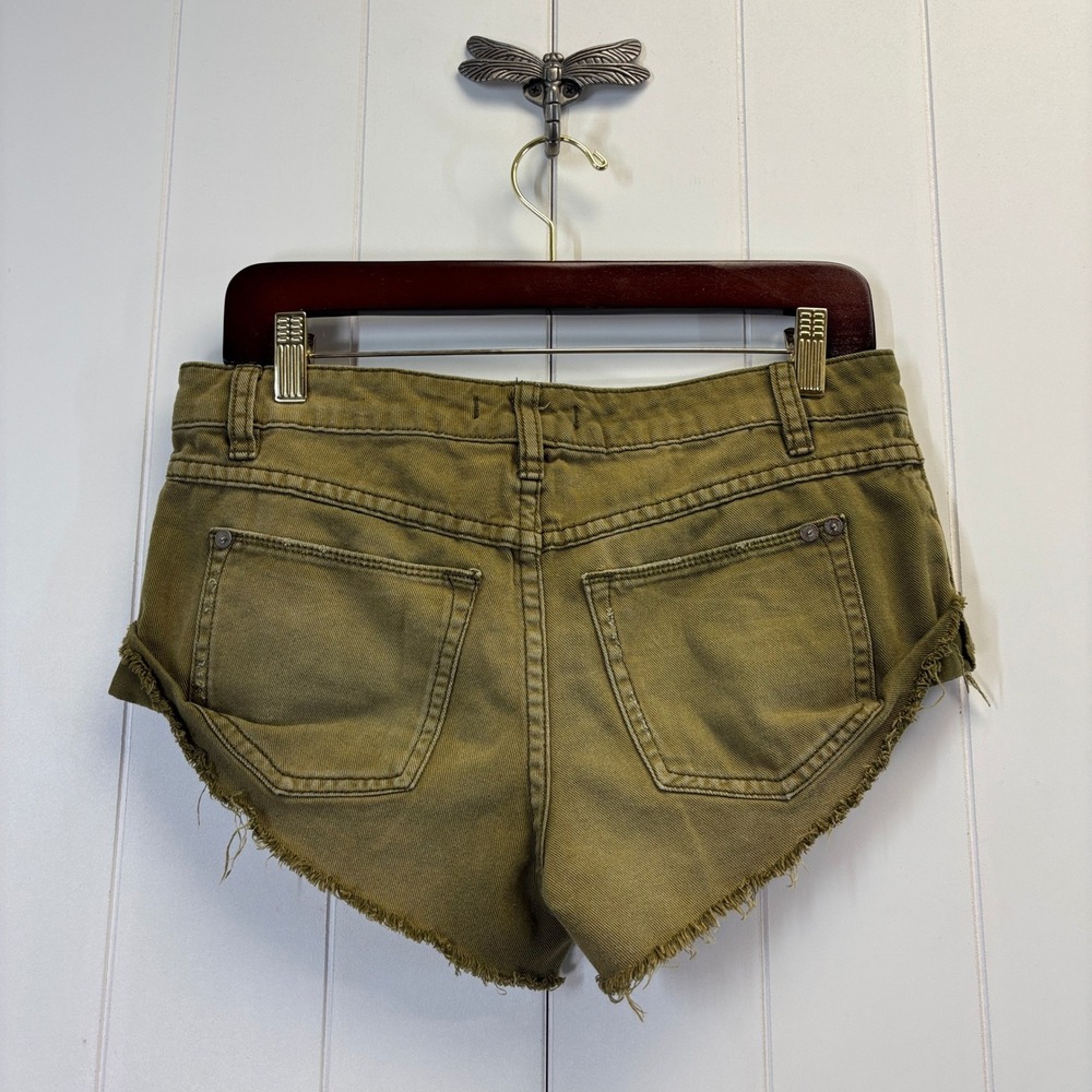 Free People Women Festival Indie Sleaze Cut Off Denim Size 25 Distressed Boho - Picture 2 of 11